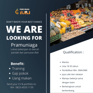 lowongan kerja di pandak dan pancasari Bali